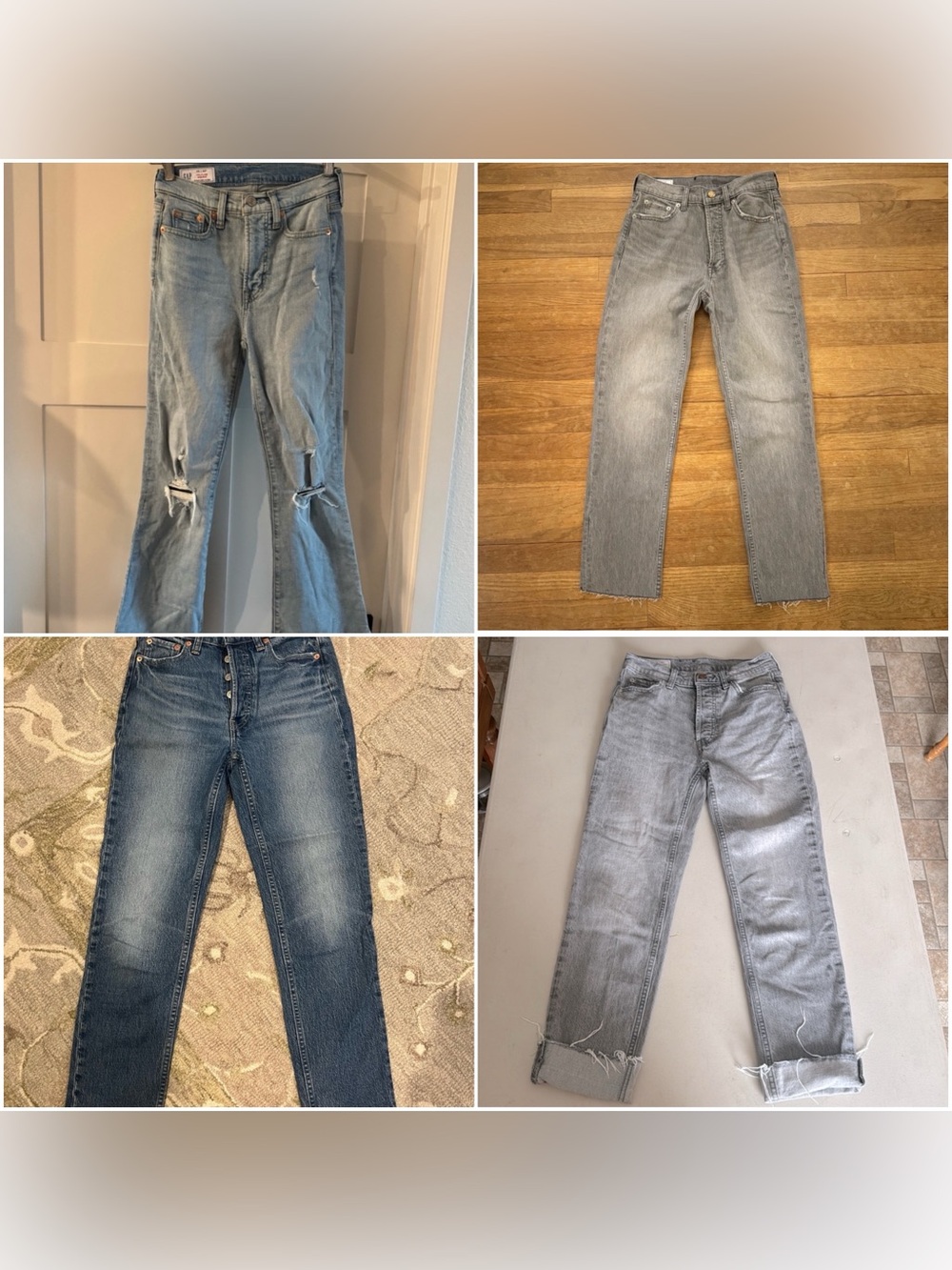 BUNDLE - GAP JEANS 00/24 Grey & Blue Wash